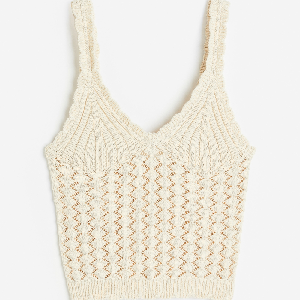 H&M Cream Knit Tank Top